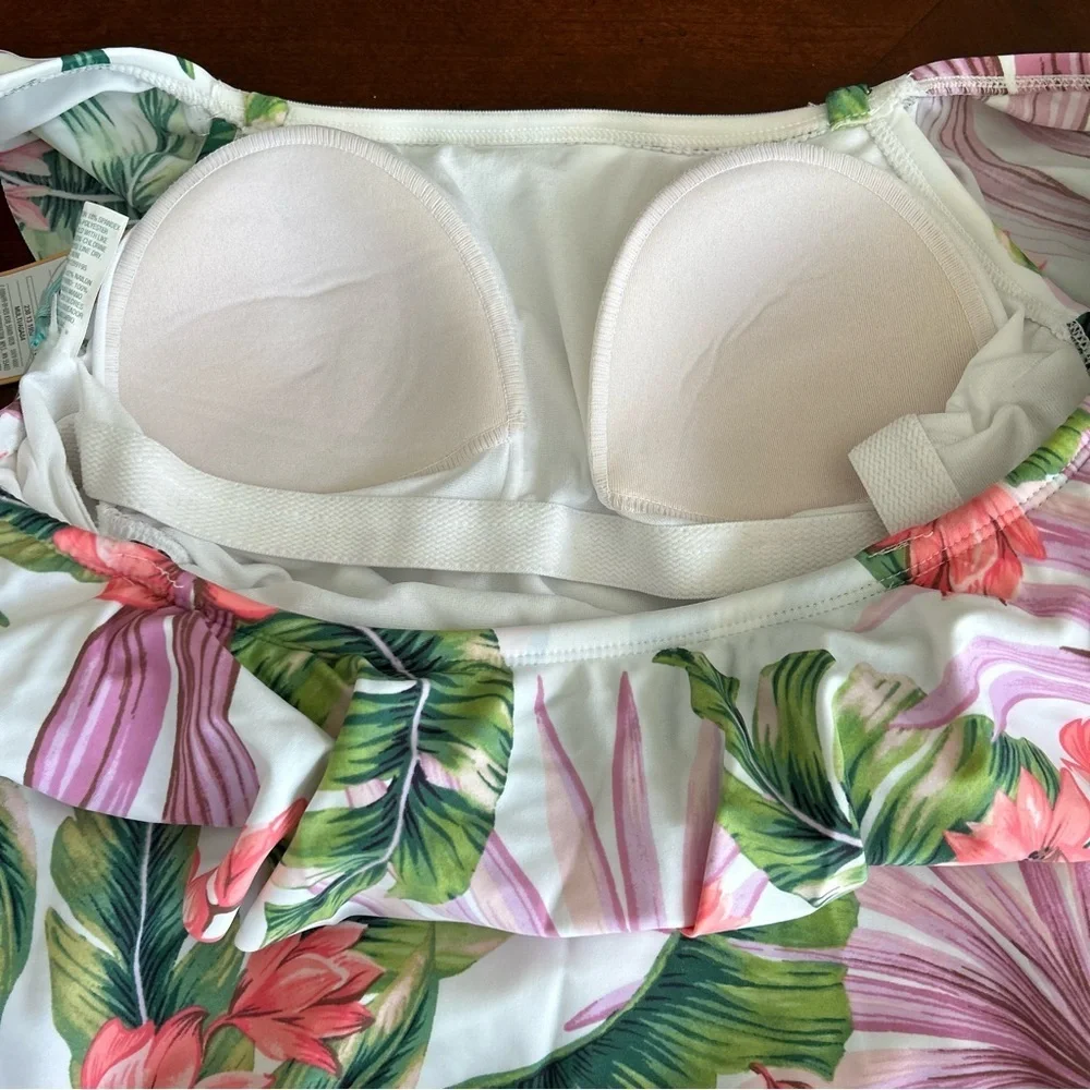 NEW Kona Sol |  Off-Shoulder One Piece Floral Swinsuit